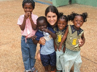 Emily with Children
